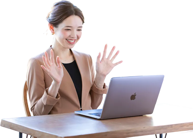 喜んでいる女性