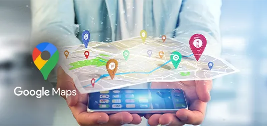 スマホとグーグルマップ